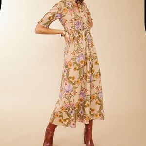 Spartina Tatum Midi Dress Mystic Moss Motif